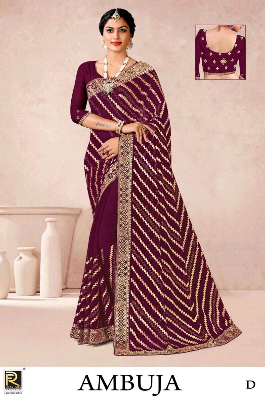 Ronisha Ambuja Designer Sarees Catalog Lowest Price